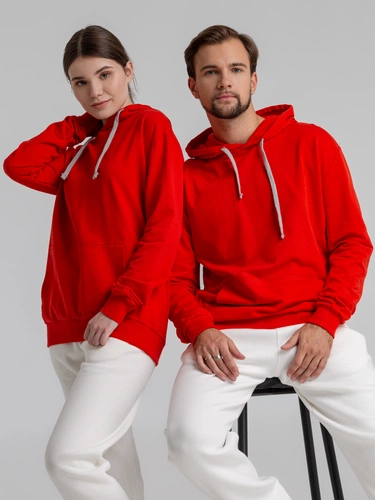 Толстовка с капюшоном Unit Kirenga, красная Толстовка с капюшоном Unit Kirenga, красная