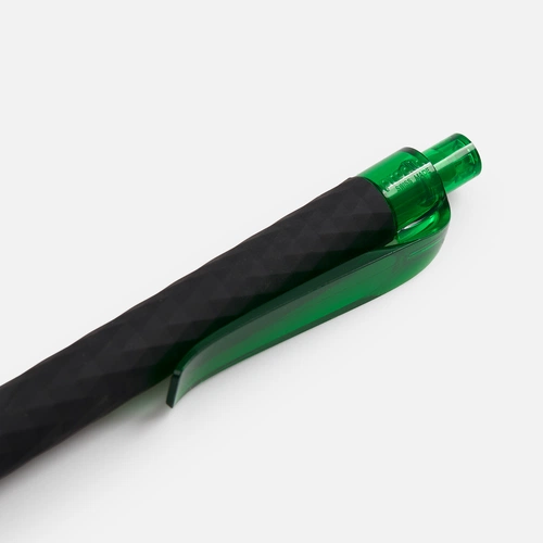 Ручка шариковая Prodir QS01 PRT-T Soft Touch, черная с зеленым Ручка шариковая Prodir QS01 PRT-T Soft Touch, черная с зеленым