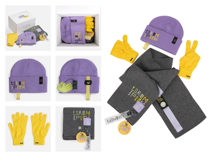 Сет Urban Flow, фиолетово-серый с нанесением и кастомизацией Сет Urban Flow, фиолетово-серый с нанесением и кастомизацией