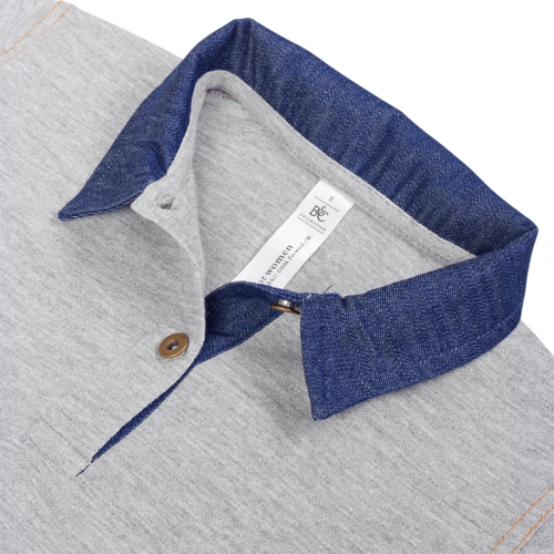 Рубашка поло женская DNM Forward серый меланж Рубашка поло женская DNM Forward серый меланж