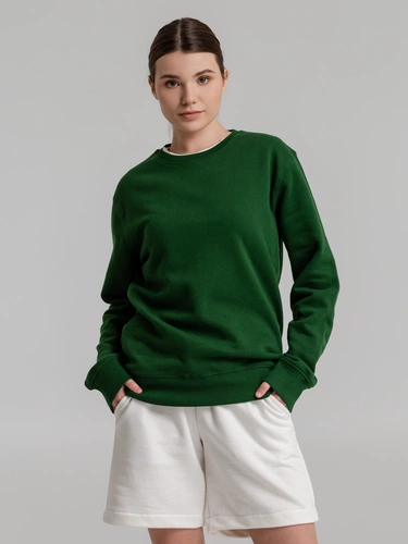 Свитшот унисекс King, темно-зеленый Свитшот унисекс King, темно-зеленый