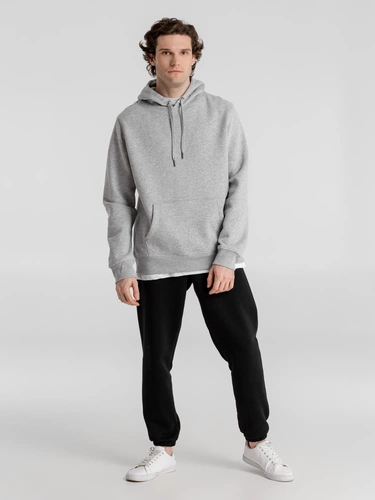 Толстовка с капюшоном унисекс King, серый меланж Толстовка с капюшоном унисекс King, серый меланж