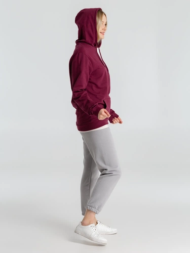 Толстовка с капюшоном унисекс Hoodie, бордовая Толстовка с капюшоном унисекс Hoodie, бордовая