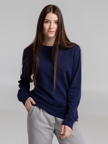 Свитшот унисекс BNC Inspire (Organic), темно-синий Свитшот унисекс BNC Inspire (Organic), темно-синий