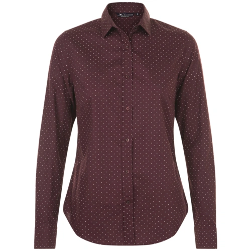 Рубашка женская Becker Women, бордовая с белым Рубашка женская Becker Women, бордовая с белым