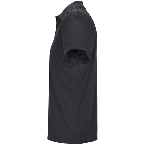 Рубашка поло унисекс Pitcher, черная Рубашка поло унисекс Pitcher, черная