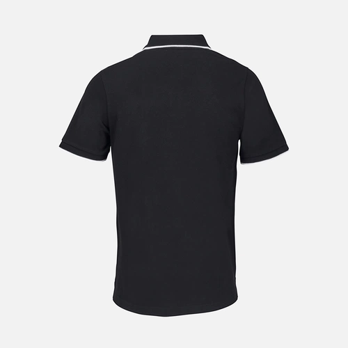 Рубашка поло унисекс Palermo, черная с белым Рубашка поло унисекс Palermo, черная с белым