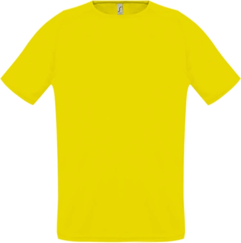 Футболка унисекс Sporty 140, лимонно-желтая Футболка унисекс Sporty 140, лимонно-желтая