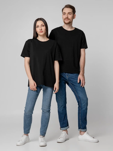 Футболка унисекс Tervu, черная Футболка унисекс Tervu, черная