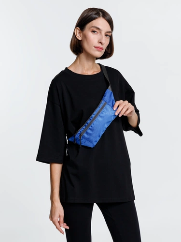 Спортивная поясная сумка Run for Fun, синяя Спортивная поясная сумка Run for Fun, синяя