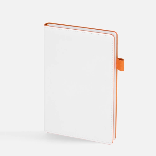 Ежедневник White Shall, недатированный, бело-оранжевый Ежедневник White Shall, недатированный, бело-оранжевый