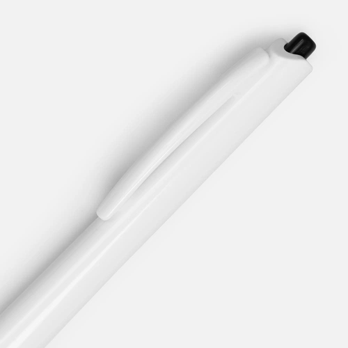 Ручка шариковая Tick, белая с черным Ручка шариковая Tick, белая с черным