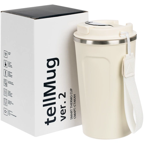 Смарт-стакан с заменяемой батареей tellMug, ver.2, молочно-белый Смарт-стакан с заменяемой батареей tellMug, ver.2, молочно-белый