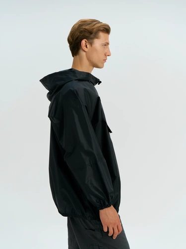Дождевик-анорак Alatau, укороченный, черный, единый размер Дождевик-анорак Alatau, укороченный, черный, единый размер
