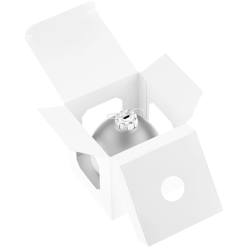 Елочный шар Finery Matt, 8 см, матовый серебристый Елочный шар Finery Matt, 8 см, матовый серебристый