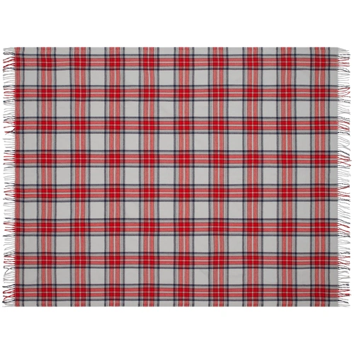 Плед «Валдай», бежевый с красным и синим Плед «Валдай», бежевый с красным и синим