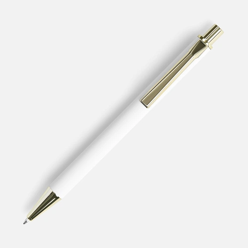 Ручка шариковая Lobby Soft Touch Gold, белая Ручка шариковая Lobby Soft Touch Gold, белая