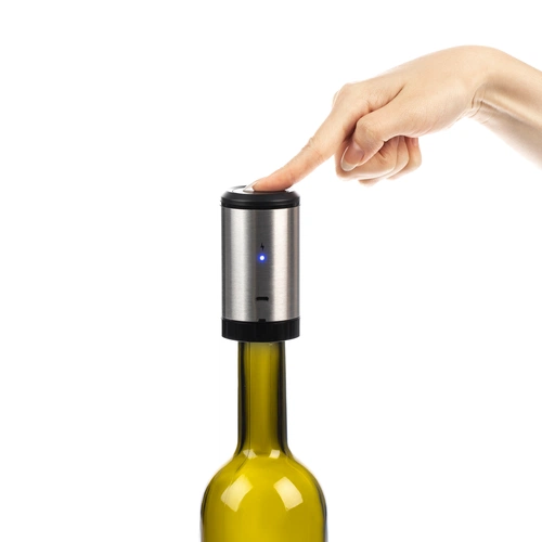 Электрическая пробка для вина Tuoretta, серебристая Электрическая пробка для вина Tuoretta, серебристая