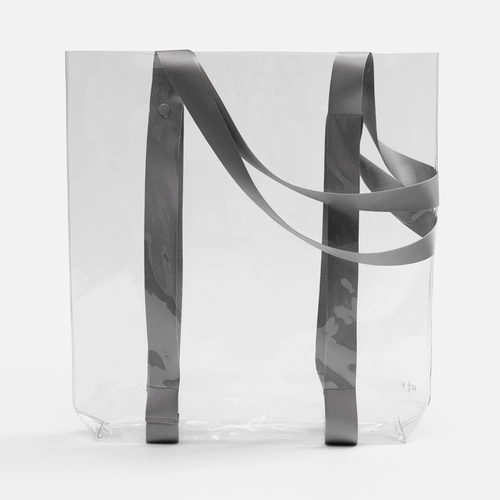 Шопер Clear Fest, ver.2, прозрачный с серыми ручками Шопер Clear Fest, ver.2, прозрачный с серыми ручками