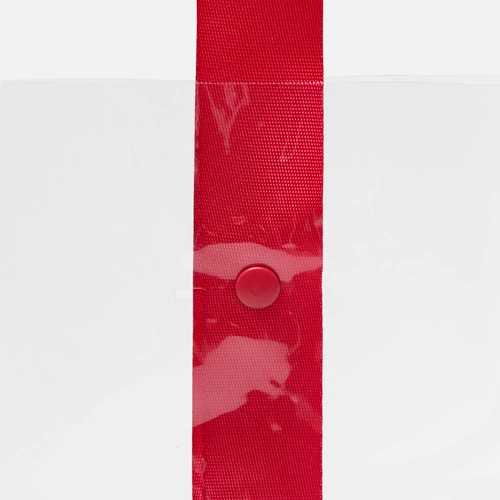 Шопер Clear Fest, ver.2, прозрачный с красными ручками Шопер Clear Fest, ver.2, прозрачный с красными ручками