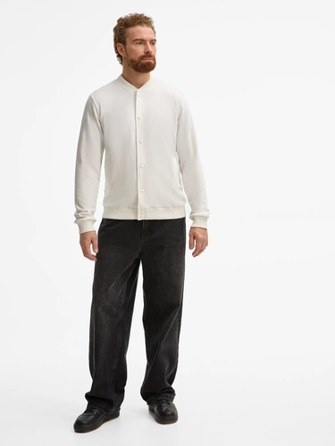 Бомбер унисекс Nuppu, молочно-белый Бомбер унисекс Nuppu, молочно-белый