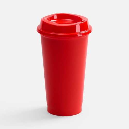 Стакан с крышкой Color Cap, ver.2, красный Стакан с крышкой Color Cap, ver.2, красный