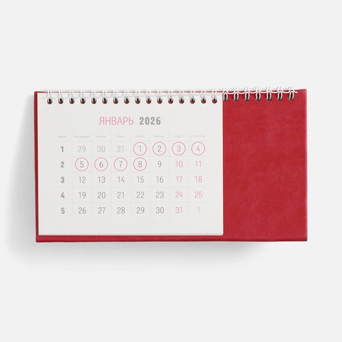 Календарь настольный Brand, красный Календарь настольный Brand, красный