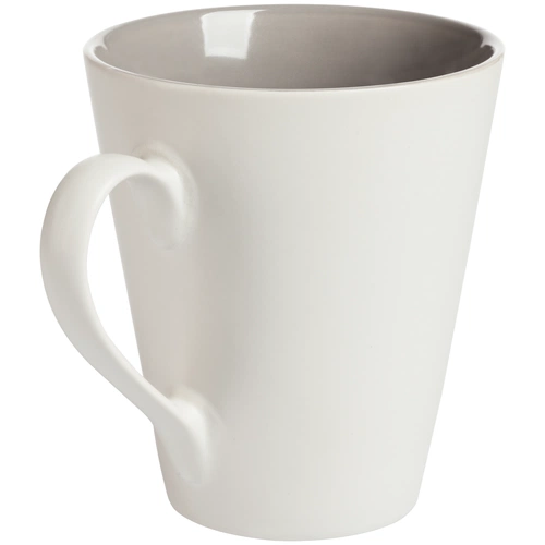 Кружка New Bell матовая, белая с серым Кружка New Bell матовая, белая с серым