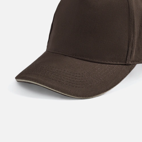 Бейсболка Long Beach, коричневая с бежевым Бейсболка Long Beach, коричневая с бежевым