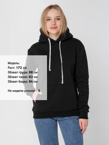 Толстовка с капюшоном Unit Kirenga Heavy, черная Толстовка с капюшоном Unit Kirenga Heavy, черная