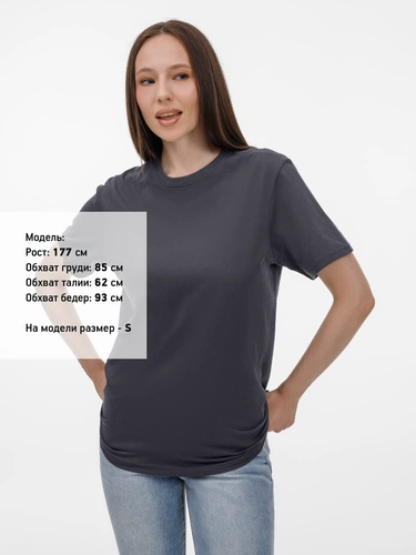 Футболка унисекс T-Bolka 180, темно-серая Футболка унисекс T-Bolka 180, темно-серая