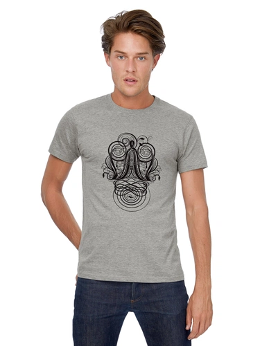 Футболка мужская «Антиква А», серый меланж Футболка мужская «Антиква А», серый меланж