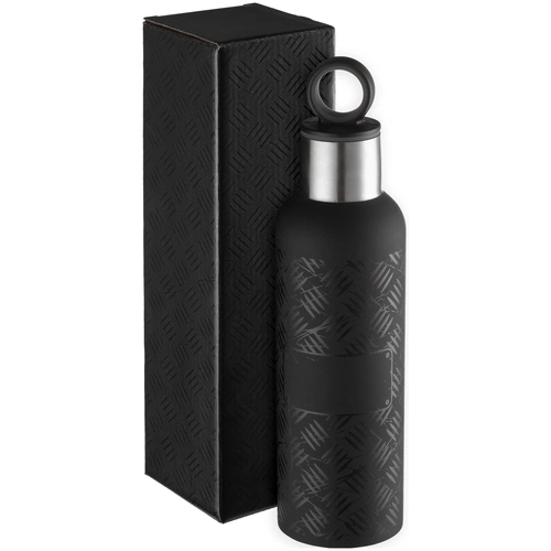 Tермобутылка Hard Work Black, черная Tермобутылка Hard Work Black, черная