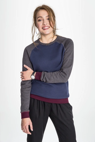 Толстовка унисекс Sandro, светло-серый меланж с темным меланжем Толстовка унисекс Sandro, светло-серый меланж с темным меланжем