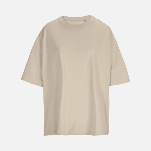 Футболка оверсайз женская Boxy Women, бежевая (льняная) Футболка оверсайз женская Boxy Women, бежевая (льняная)