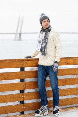 Шарф Snow Fairy, серый Шарф Snow Fairy, серый