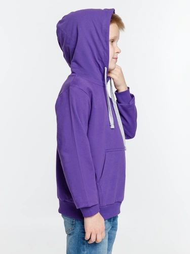Толстовка с капюшоном детская Kirenga Kids, фиолетовая Толстовка с капюшоном детская Kirenga Kids, фиолетовая