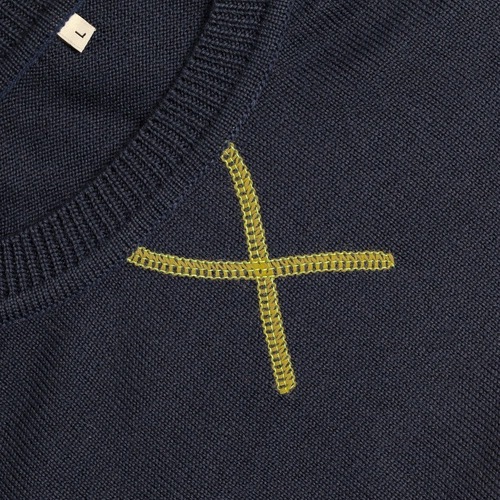 Джемпер Stitch с контрастной отделкой, синий с зеленым Джемпер Stitch с контрастной отделкой, синий с зеленым