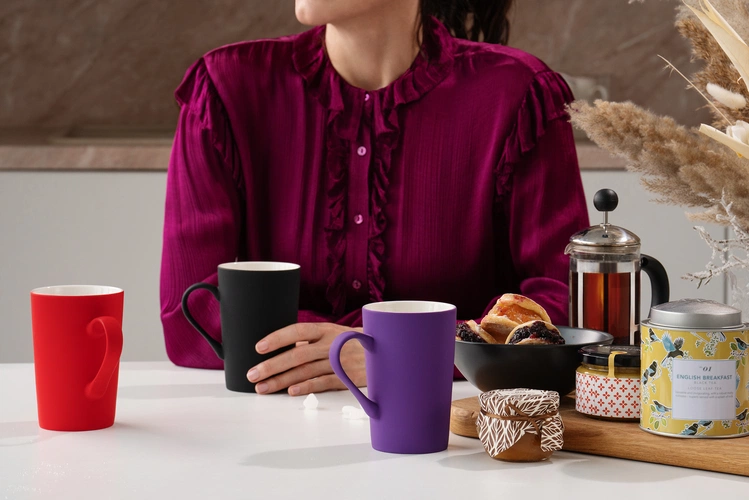 Кружка Best Noon с покрытием софт-тач, синяя Кружка Best Noon с покрытием софт-тач, синяя