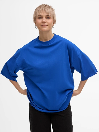Футболка унисекс оверсайз T1, синяя Футболка унисекс оверсайз T1, синяя