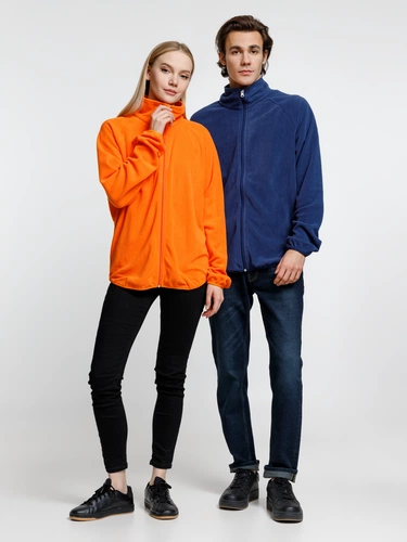 Куртка флисовая унисекс Fliska, оранжевая Куртка флисовая унисекс Fliska, оранжевая