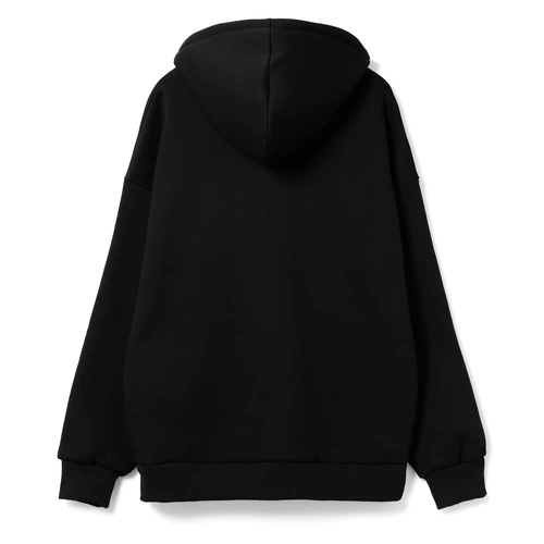 Худи оверсайз унисекс Go Easy, черное Худи оверсайз унисекс Go Easy, черное