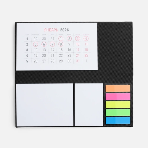 Календарь настольный Grade, черный Календарь настольный Grade, черный