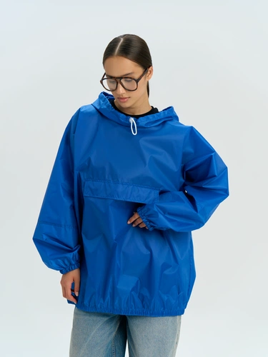 Дождевик-анорак Alatau, укороченный, синий, единый размер Дождевик-анорак Alatau, укороченный, синий, единый размер