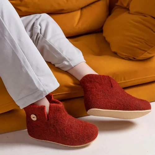 Домашние валенки Wild, красно-коричневые (терракот) Домашние валенки Wild, красно-коричневые (терракот)