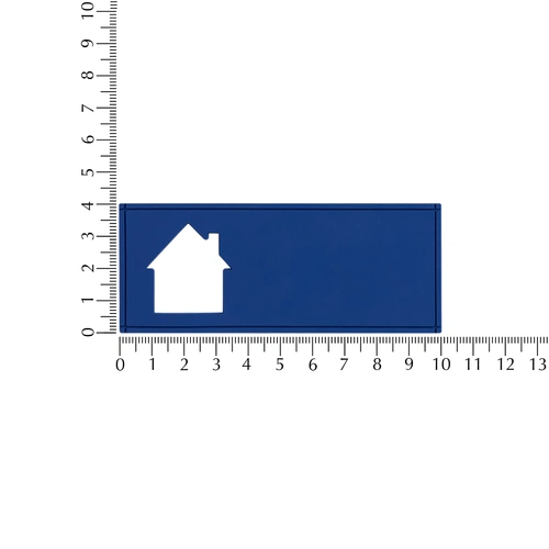 Лейбл из ПВХ с вырубкой «Дом», синий Лейбл из ПВХ с вырубкой «Дом», синий