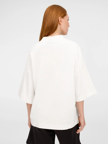 Футболка оверсайз унисекс T9, молочно-белая Футболка оверсайз унисекс T9, молочно-белая