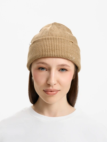 Шапка Ribelle, коричнево-бежевый меланж Шапка Ribelle, коричнево-бежевый меланж