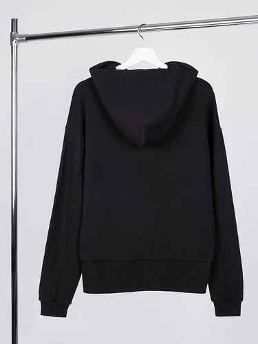 Худи оверсайз унисекс Kosmos, черное Худи оверсайз унисекс Kosmos, черное