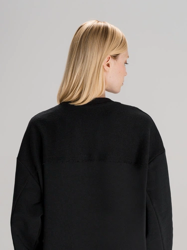 Свитшот оверсайз унисекс Vozduh, черный Свитшот оверсайз унисекс Vozduh, черный